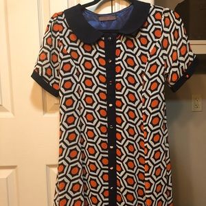 Vintage geometric pattern dress